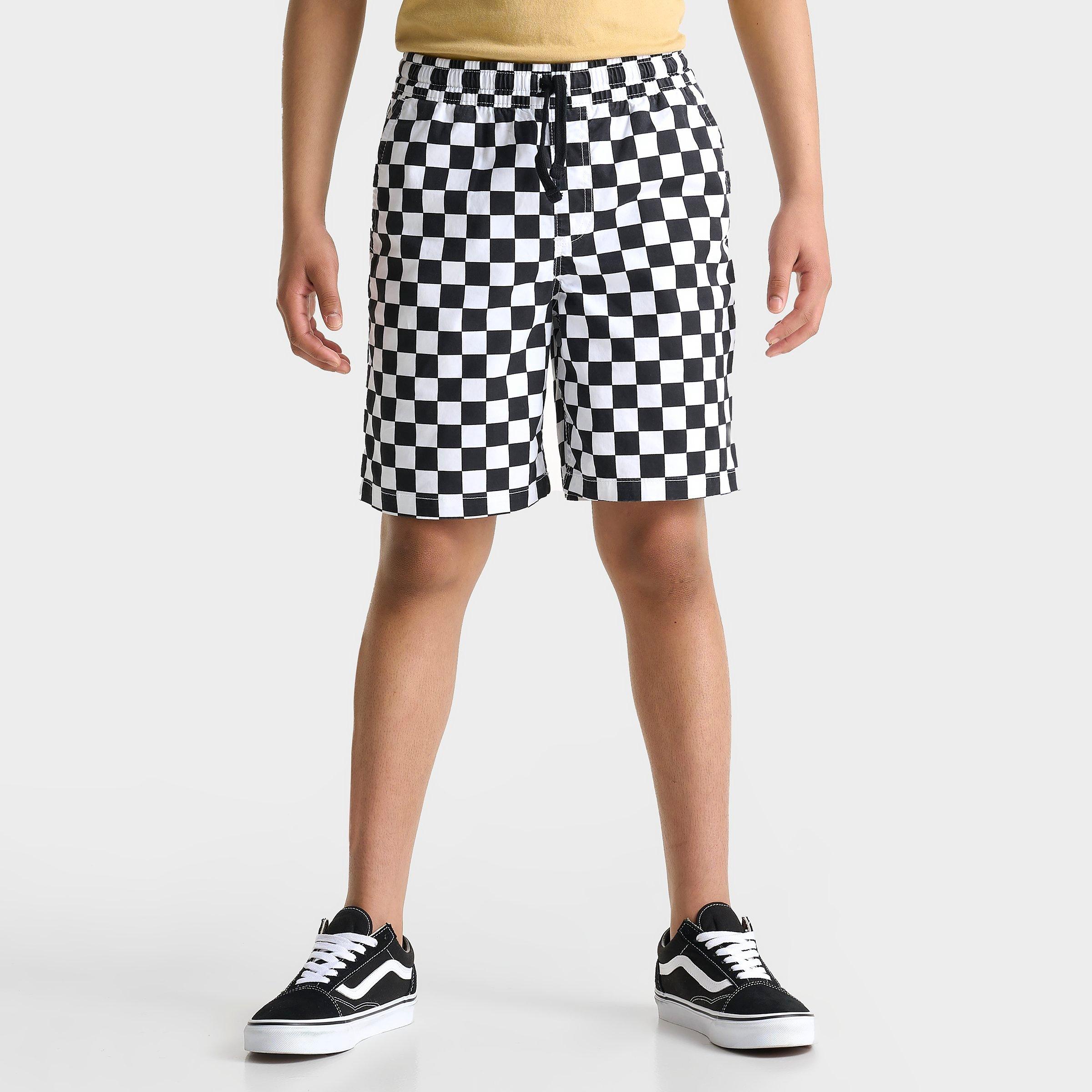 Shop Vans Boys' Range Twill Shorts In Checkerboard