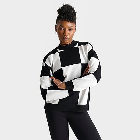Vans Women's Vortex Checkerboard Sweatshirt In Black