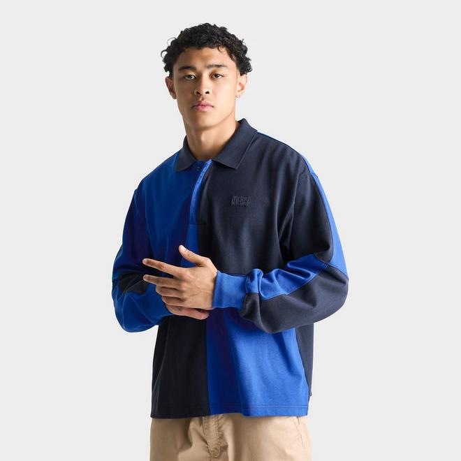 Men's Vans Check Knit Long-Sleeve Rugby Shirt