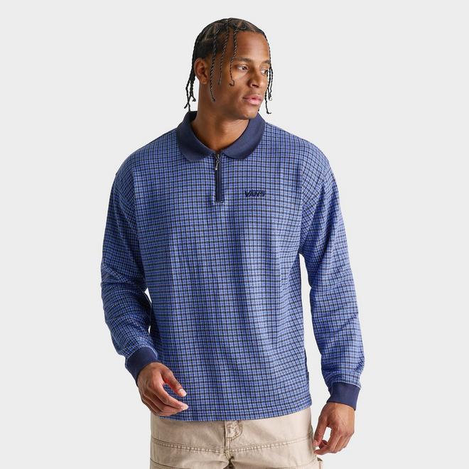 Men's Vans Javon Knit Long-Sleeve Quarter-Zip Polo Shirt 