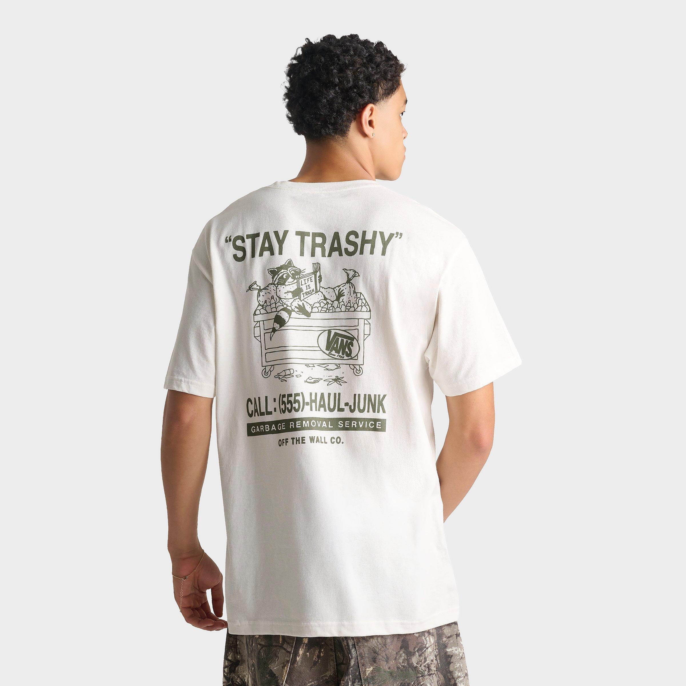 Vans Men's Trashy Graphic T-Shirt in Marshmallow Size: XL