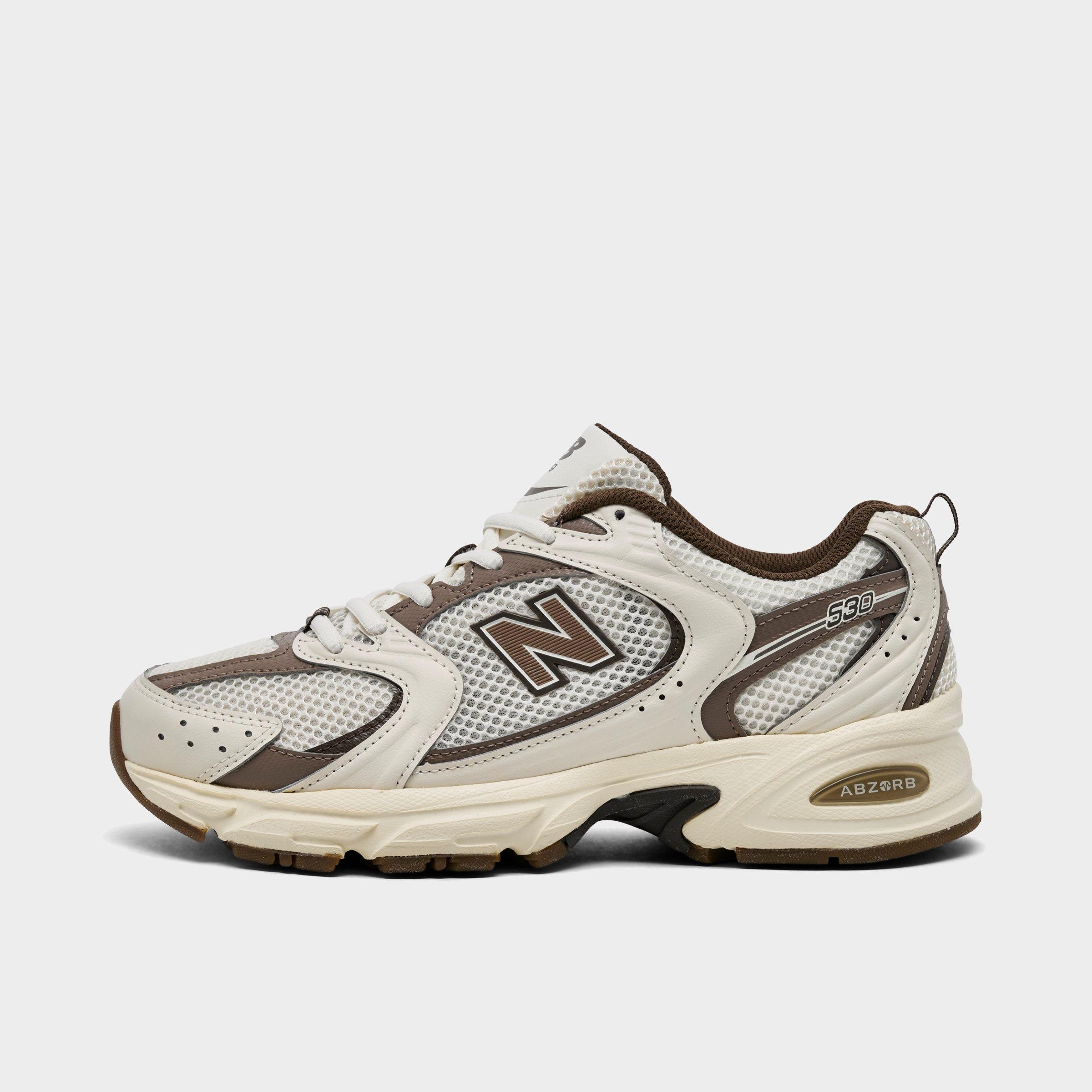New Balance Women's 530 Casual Shoes in White/Brown Size: 5.5