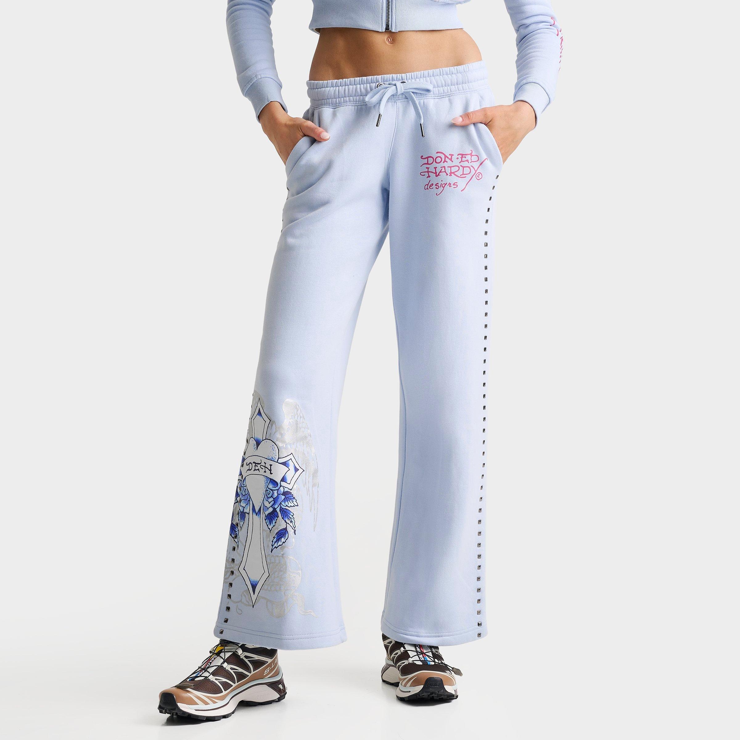 Ed Hardy Women's Cross Wings Fleece Pants