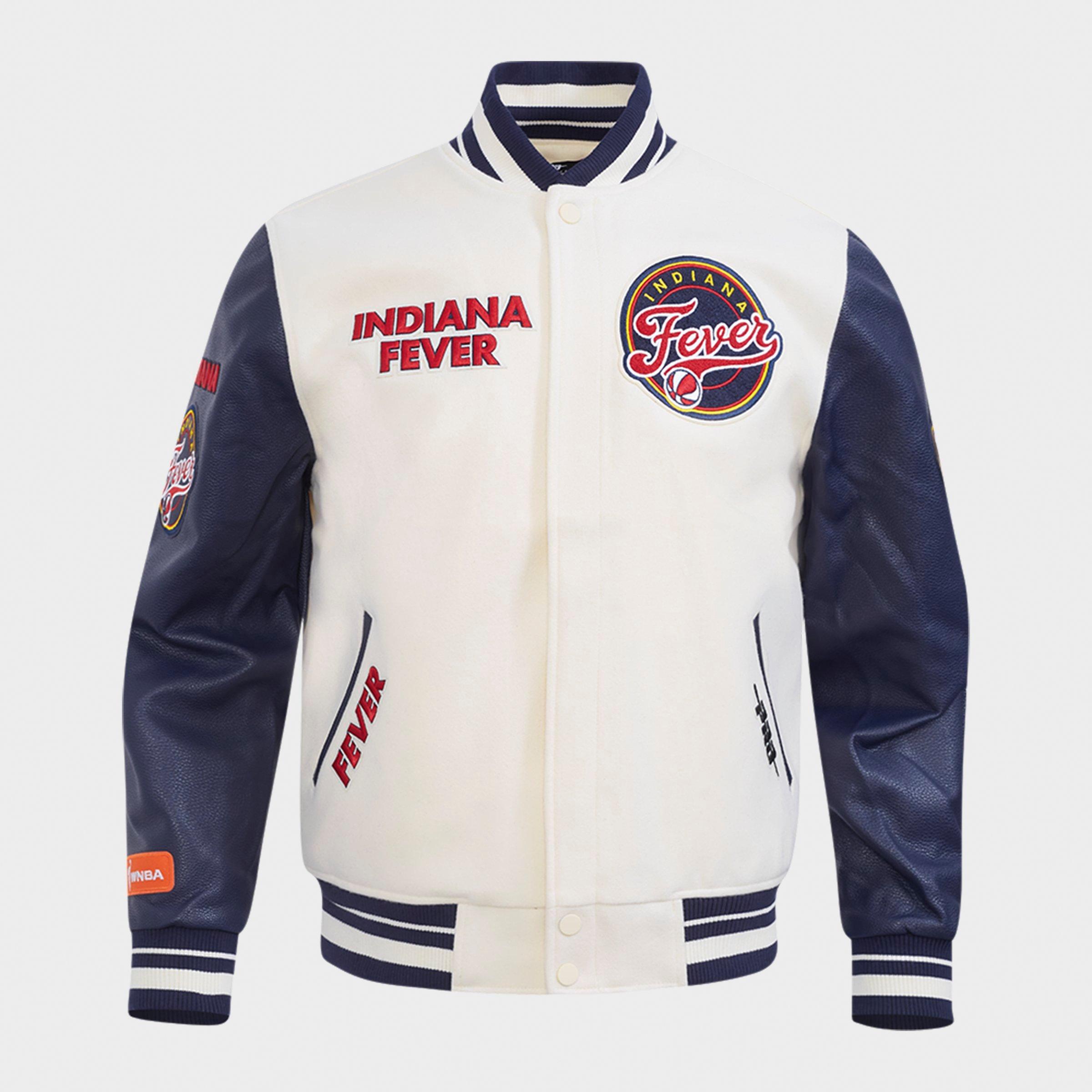 Pro Standard Men's Indiana Fever WNBA Retro Classic Rib Wool Varsity Jacket