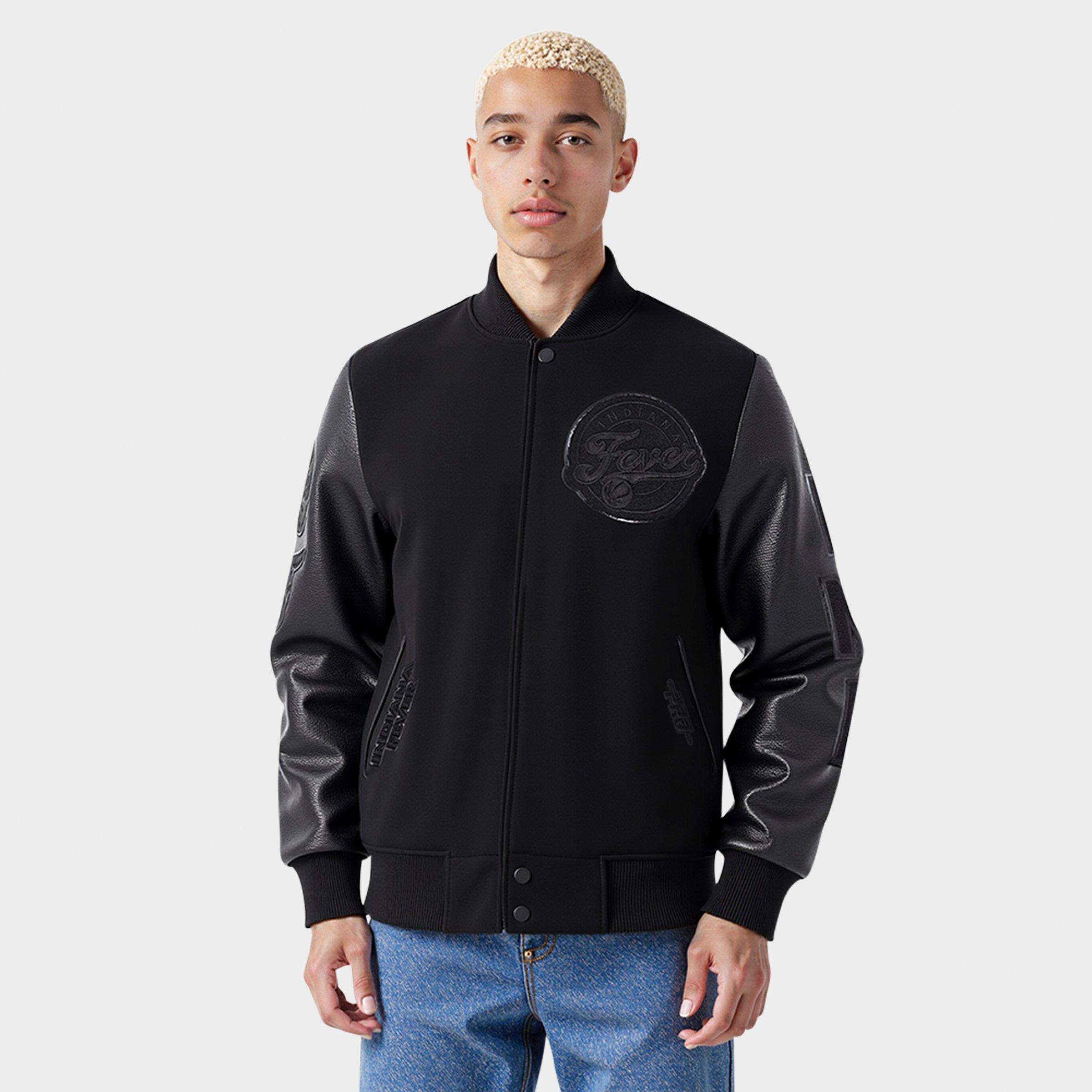 Pro Standard Men's Indiana Fever WNBA Triple Black Wool Varsity Jacket