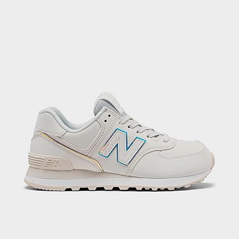 New Balance Women's 574 Iridescent Casual Shoes In White