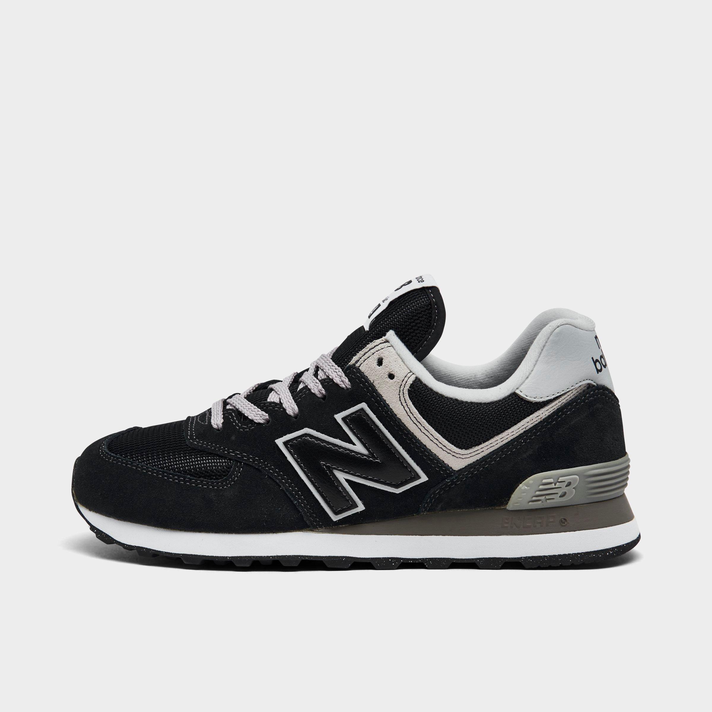 Shop New Balance Women's 574 Core Casual Shoes In Black/white