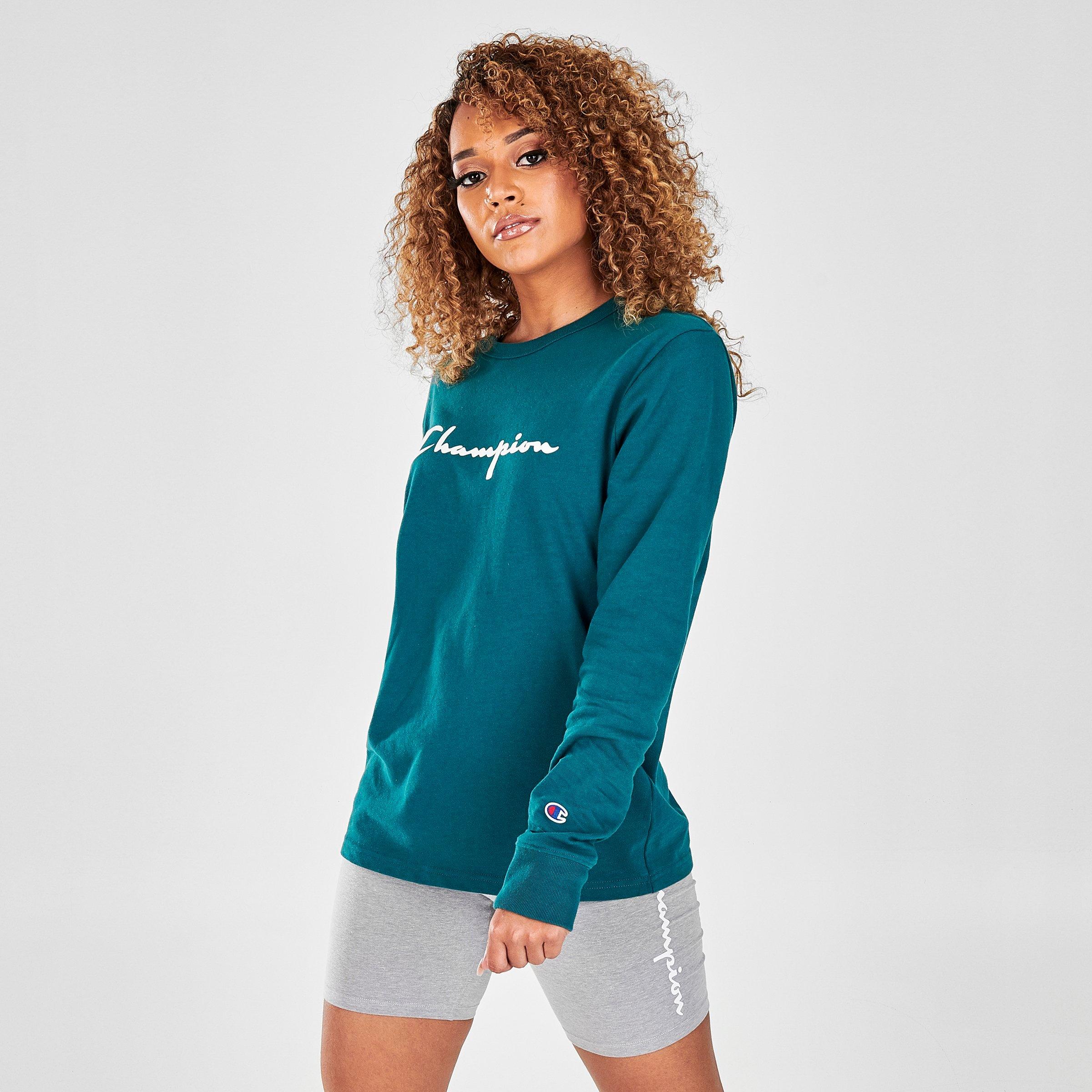 blue champion long sleeve women's