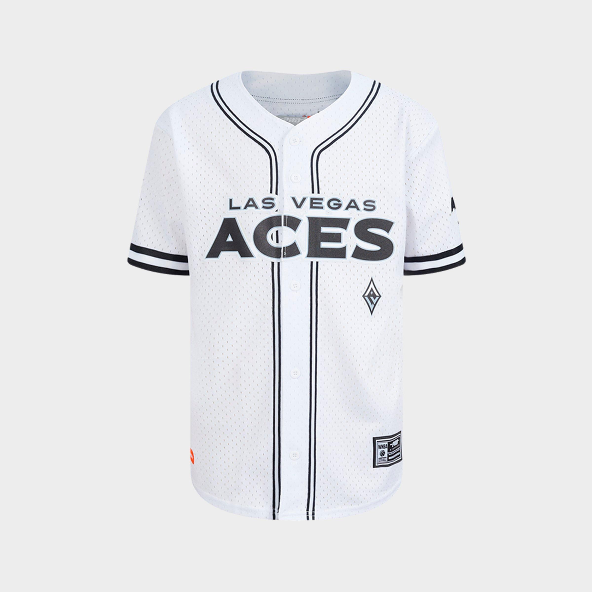 Pro Standard Big Kids Las Vegas Aces WNBA Mesh Button Down T-Shirt