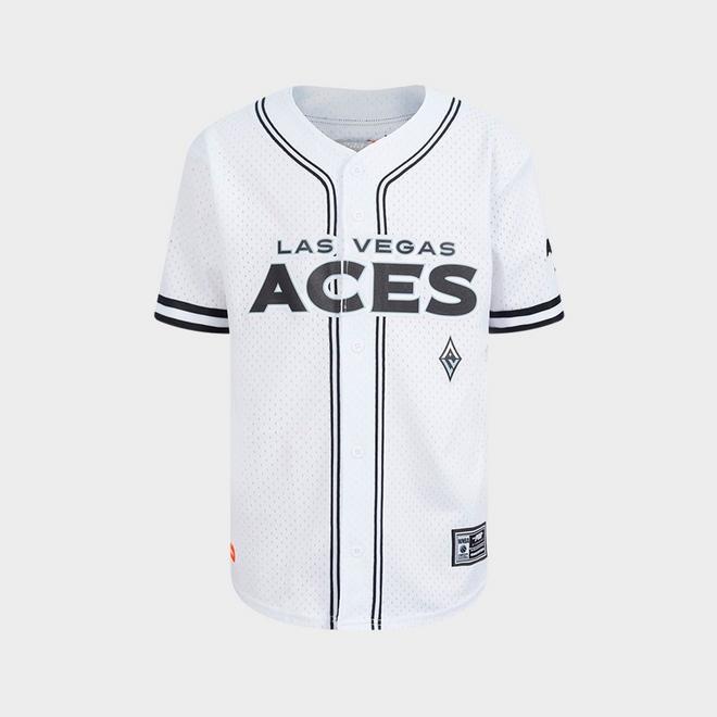 Big Kids' Pro Standard Las Vegas Aces WNBA Mesh Button Down T-Shirt