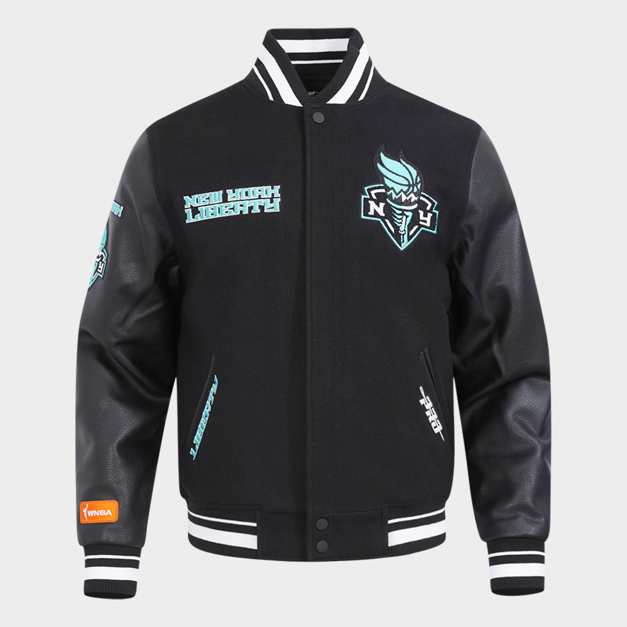 Pro Standard Men's New York Liberty WNBA Retro Classic Rib Wool Varsity Jacket