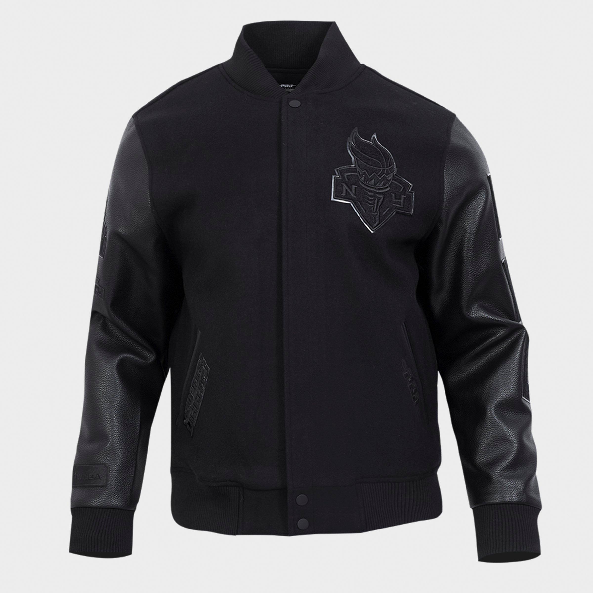 Pro Standard Men's New York Liberty WNBA Triple Black Wool Varsity Jacket