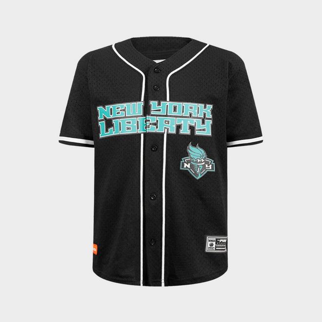 Big Kids' Pro Standard New York Liberty WNBA Mesh Button Down T-Shirt
