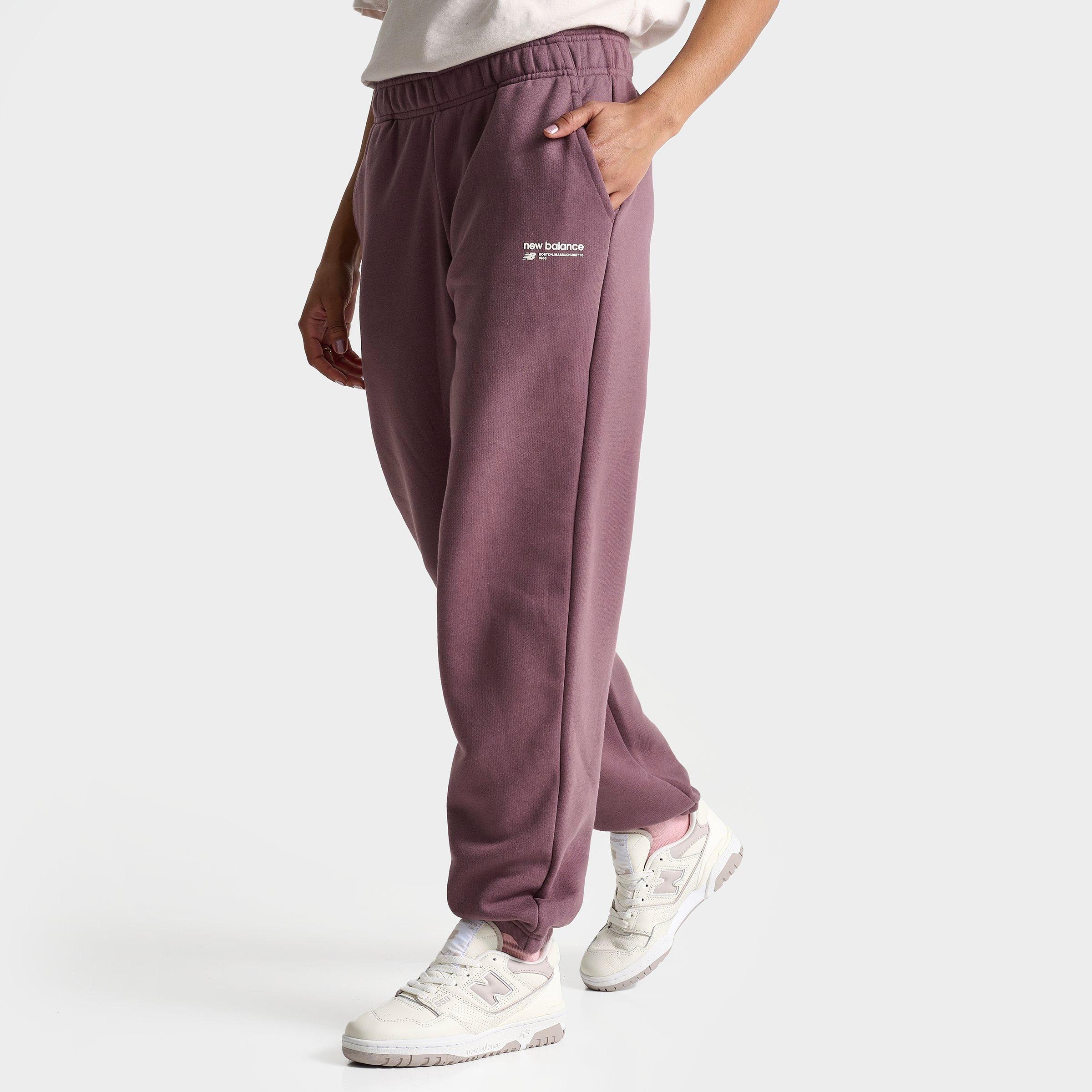 New Balance Women's Linear Heritage Fleece Jogger Pants In Licorice Brown