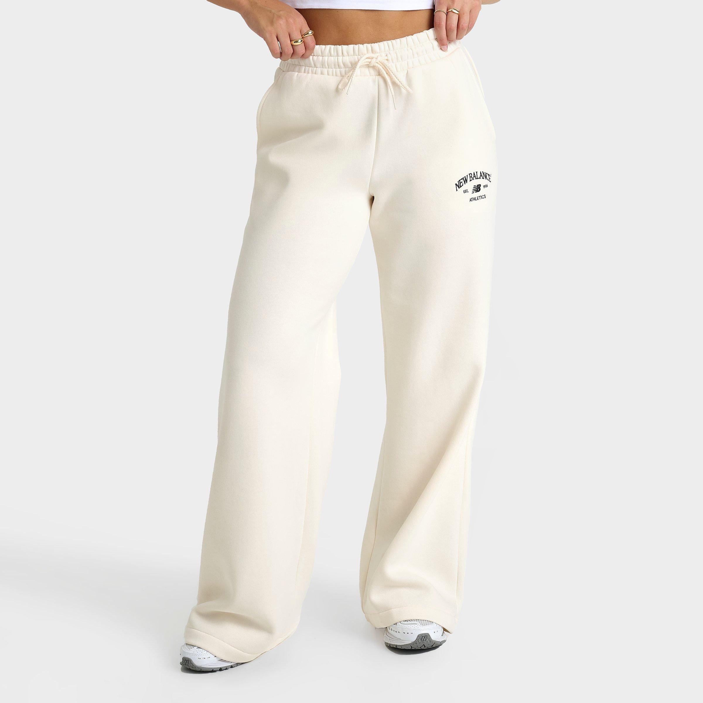 New Balance Women's Rise Wide-Leg Fleece Jogger Pants in Permafrost Size: XS