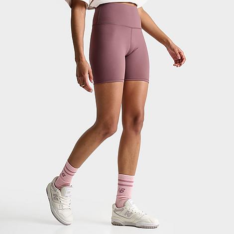 New Balance Women's Harmony High Rise Bike Shorts 6 Inch In Licorice Brown