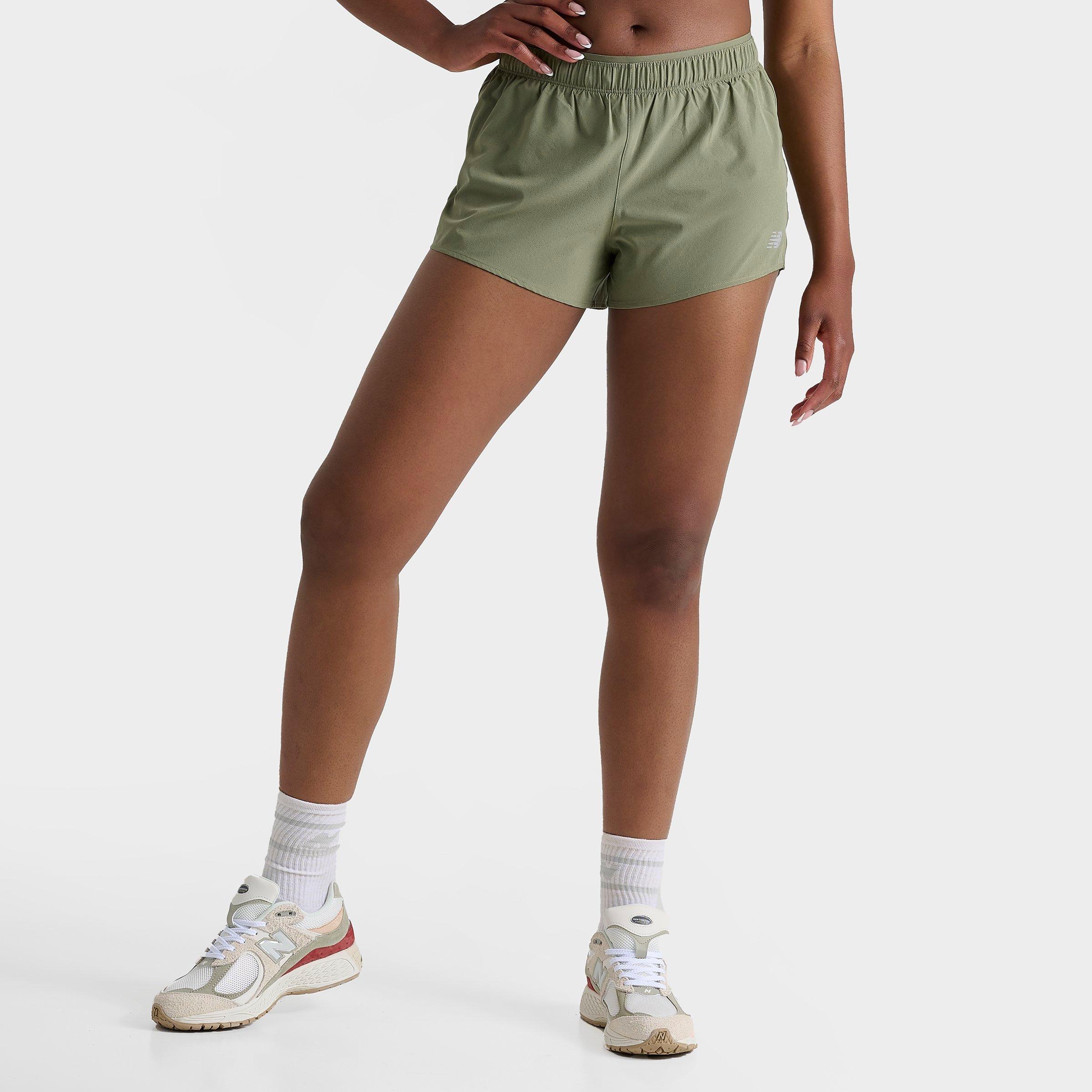 Shop New Balance Women's Rc 3" Shorts In Olive Green