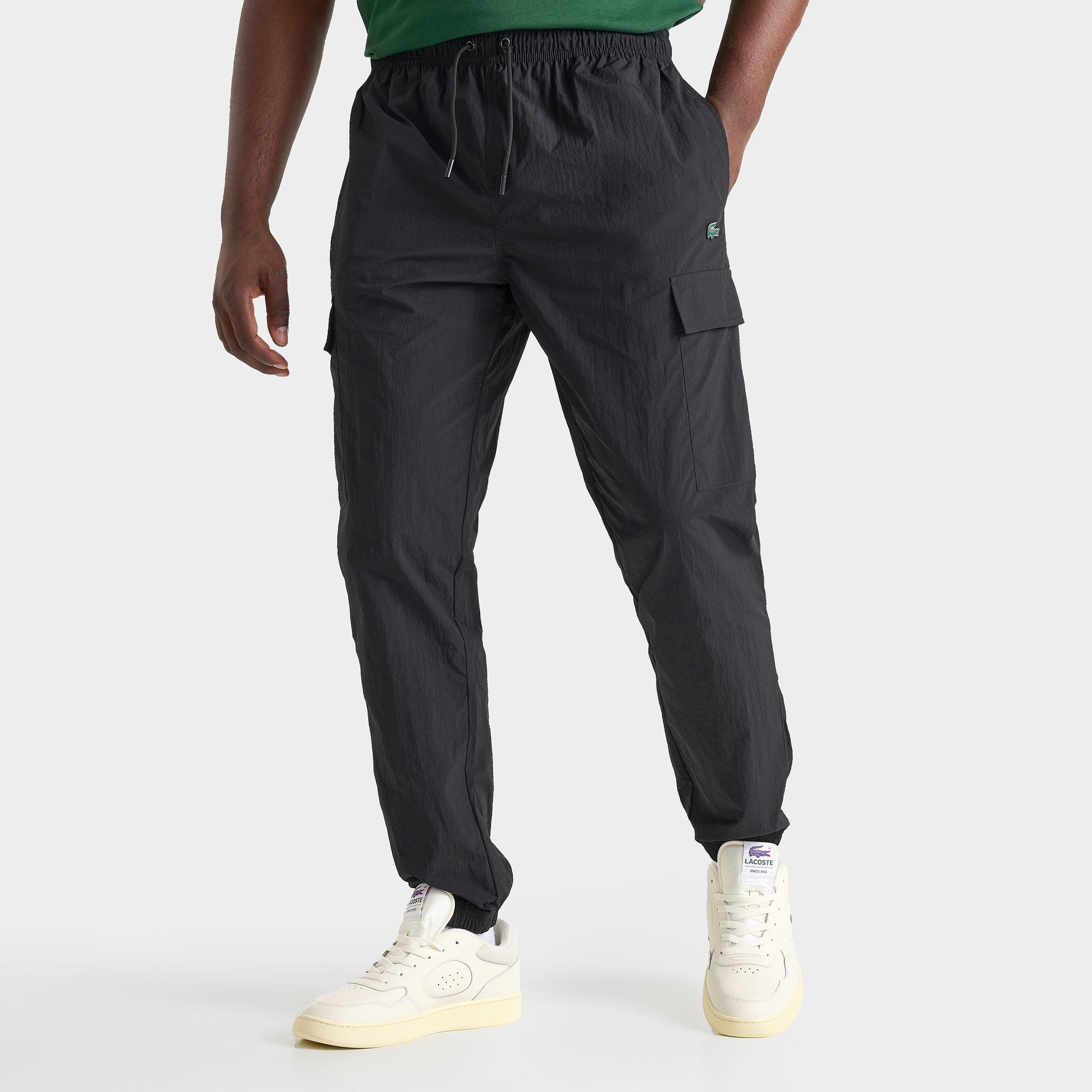 Lacoste Men's Woven Cargo Pants in Black/Black Size Medium 100% Polyester