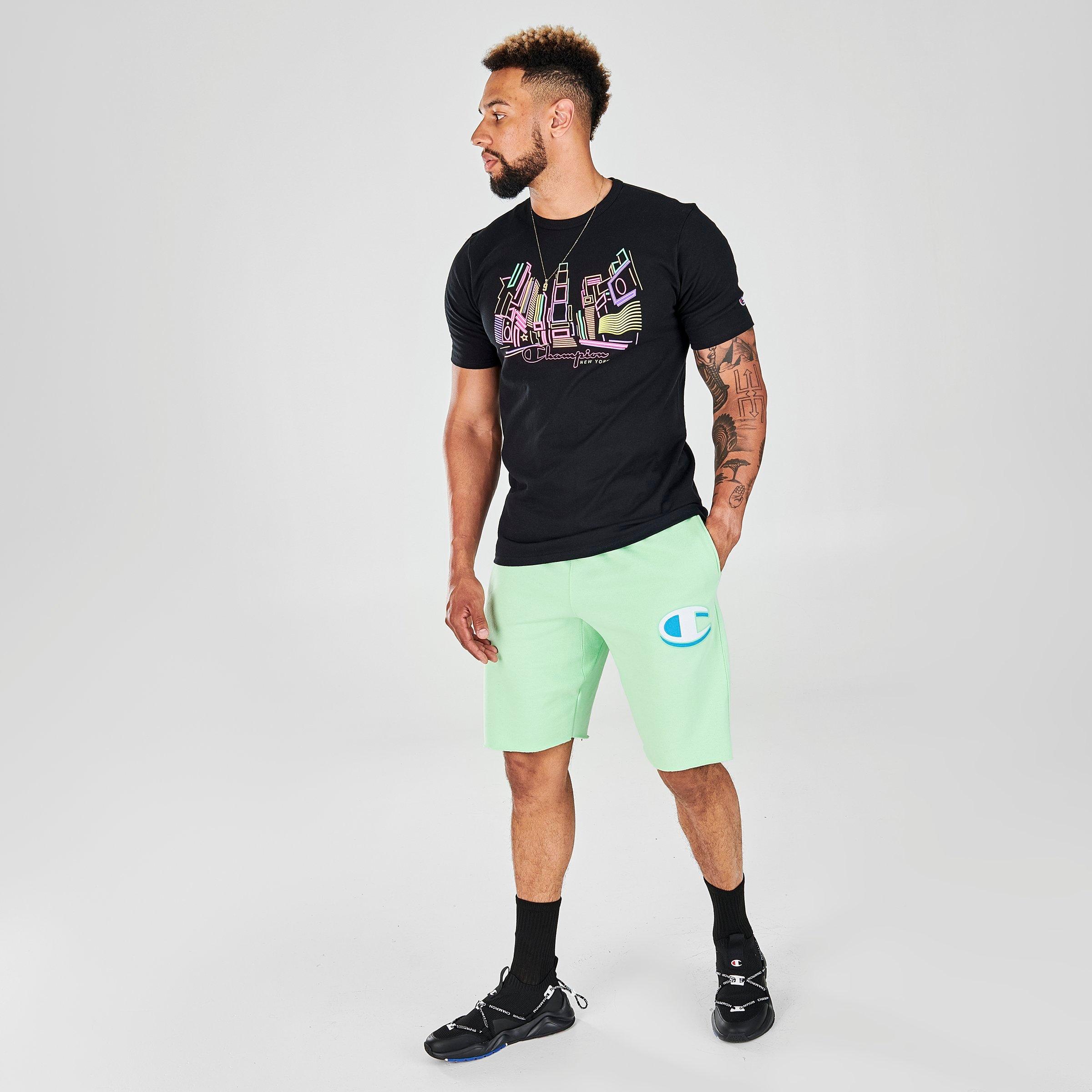 champion multicolor cutoff sweatshorts