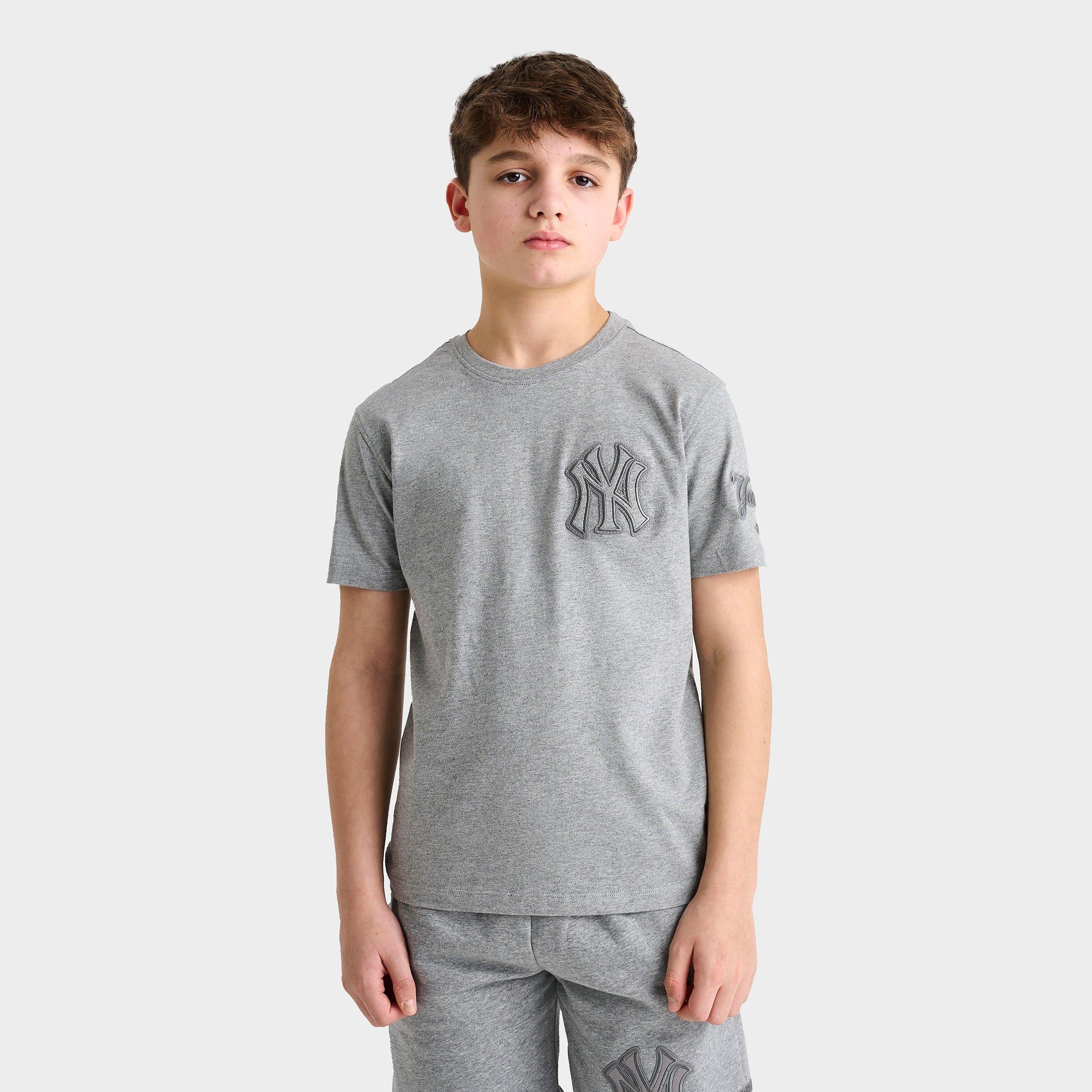 Pro Standard Kids New York Yankees MLB Neutral T-Shirt in Grey Heather Size: Small