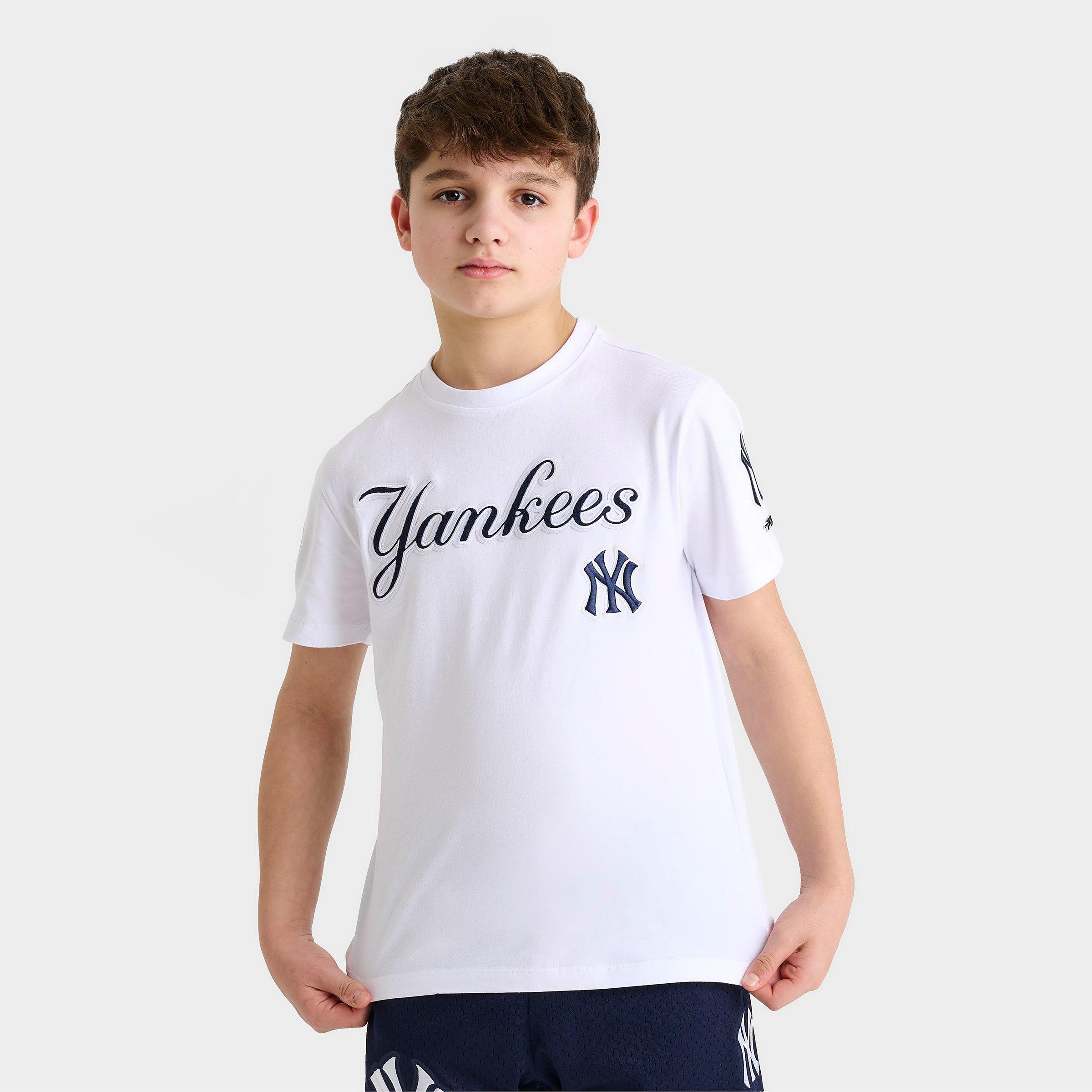 Pro Standard Kids New York Yankees MLB Classics T-Shirt in White/Navy Size: Small