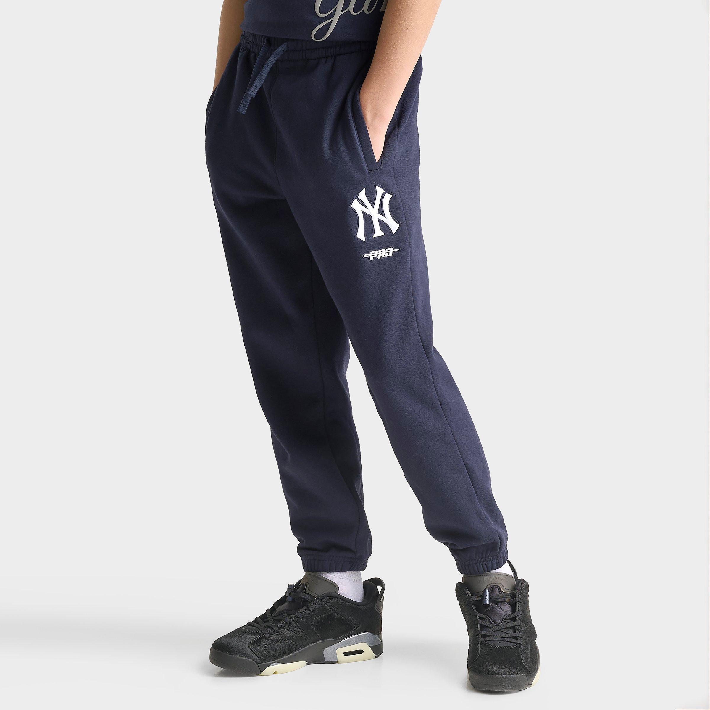 Pro Standard Big Kids New York Yankees MLB Classic Icon Fleece Jogger Pants in Midnight Navy Size: Small