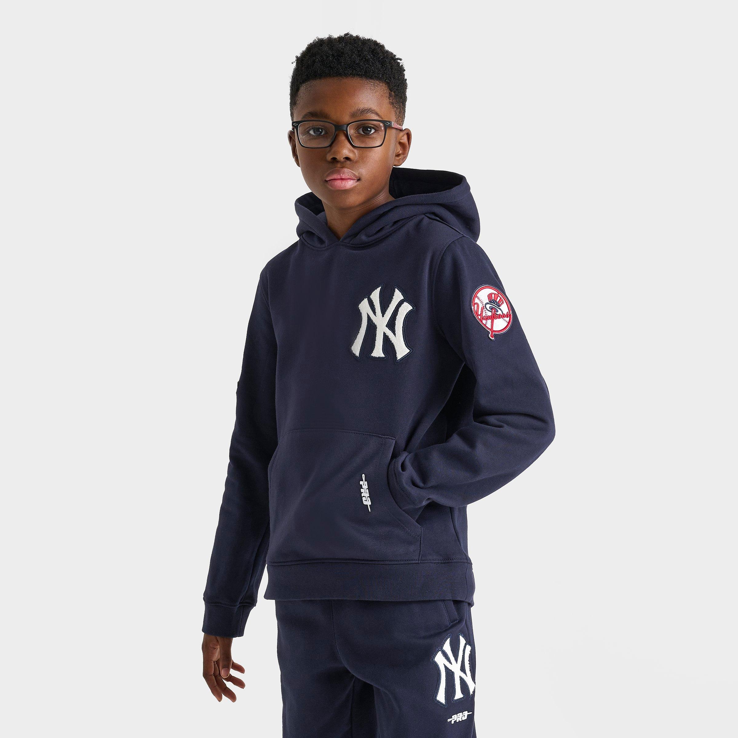 Pro Standard Big Kids New York Yankees MLB Classics Fleece Pullover Hoodie in Navy Size: Small