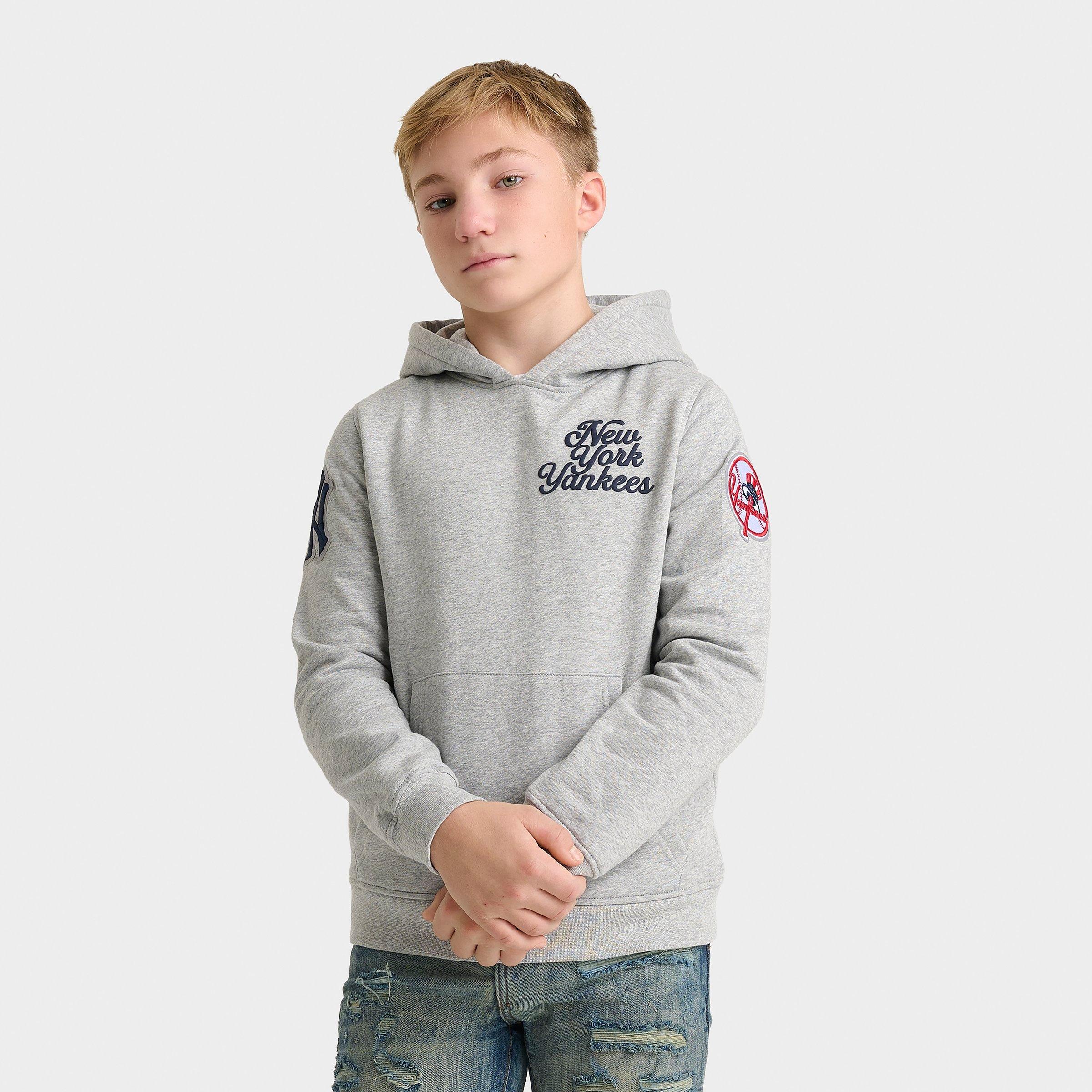 Pro Standard Big Kids New York Yankees Mlb Souvenir Fleece Pullover Hoodie In Gray