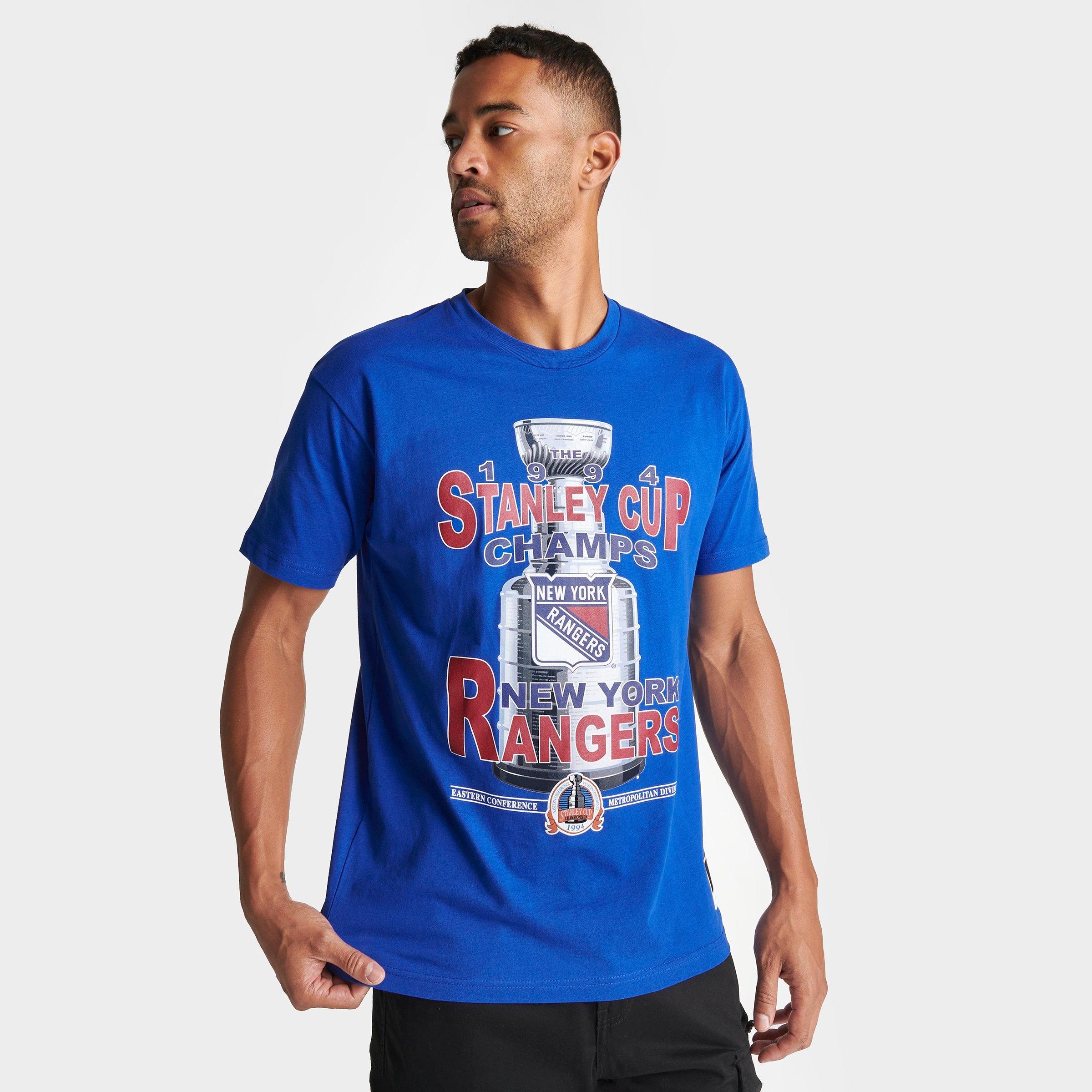 Mitchell And Ness Men's New York Rangers Nhl Cup Chase Graphic T-shirt In Royal Blue